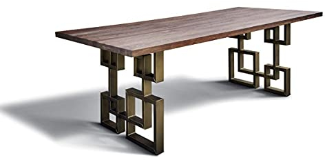 Casa Padrino Esstisch im industriellen Design - Eiche - 200 x 100 x H. 78 cm - Luxus Esszimmermöbel
