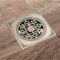 HIDEEP Drain de Douche Carre, Laiton Drainage de Douche 10x10 Caniveau de Douche Salle de Bains Anti-Odeur Drain de Douche Antique