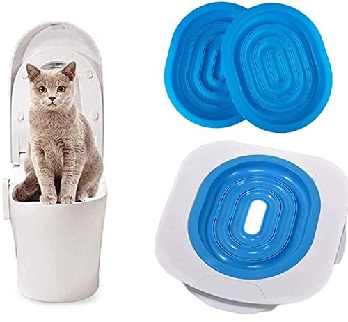 Yohappy Kit d'apprentissage de la propreté en plastique ABS pour chat, aide votre chat/chaton à utiliser les toilettes, 40 x 40 x 3,5 cm