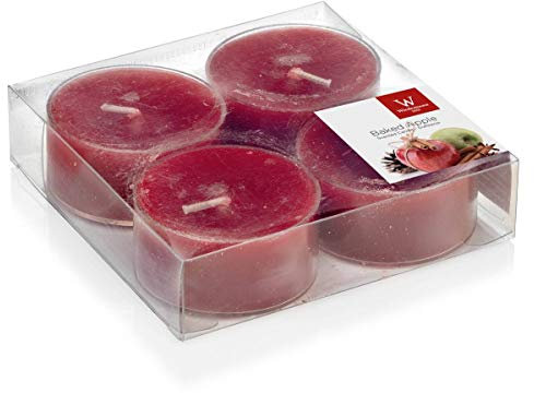 INNA-Glas 4er Set Maxi Teelichter Astrid, dunkelrot, 1,9cm, Ø 5,7cm, 8h - Duftteelichter