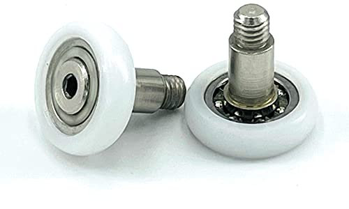 KIT 4 PEZZI - Cuscinetti Box Doccia VR Rotella Doccia Ruota 22x6x22.6 vite M6 profilo Raggiato