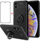 AKABEILA Handyhülle Schutzfolie iPhone XS Max Hülle Schutzfolie Handyhülle Silikon kompatibel für iPhone XS Max Hülle Case Schutzfolie Schutzhülle Telefonhalter Stoßfest Ring Griff Ständer