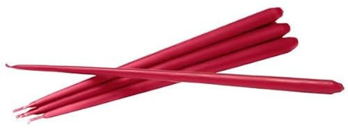 Stoff Nagel Taper Candles by Ester & Erik (Box w/6 pcs) - red, 29x1,3cm
