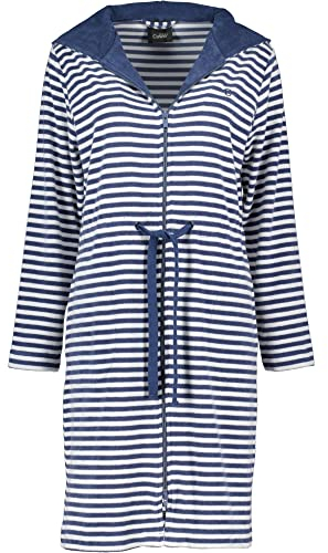 Cawö Home Bademäntel Damen Kurzmantel mit Kapuze Campus 834 nachtblau - 16 L