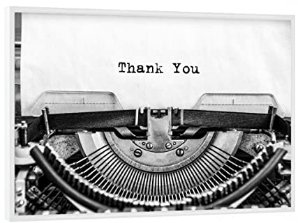 artboxONE Poster mit weißem Rahmen 18x13 cm Typografie Vintage Schreibmaschine I - Bild Vintage Retro Schreibmaschine