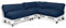 Spatium Jumbo XXL Palettenkissen Set abnehmbar Bezug wasserdicht gesteppt Palettenpolster Palettenauflage Palettensofa (Dunkelblau, 7er Set)