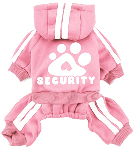 Dolahovy Hunde Hoodie Kleidung für Haustiere Weiche Herbst Winter Welpen Pullover Fleece Hundejacke Mäntel Baumwolle Hunde Outfit für Chihuahua Teddy Kleine Mittlere Hunde Katzen Rosa