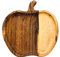 Holz Dekoschale als Apfel in Natur, Maße L/B/H 18 x 18 x 2 cm