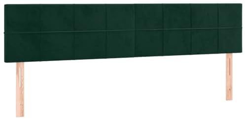 vidaXL Kopfteile Dunkelgrün 180x5x78/88 cm Samt