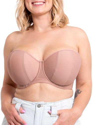 Curvy Kate Women's Luxe Strapless Bra, Opaque, Latte, 34FF