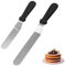 2 Pcs Cake Scraper, Palette Knife, Cake Decorating Tools, Pallet Knife, Set of 2 Stainless Steel Cake Spatulas with Non-Slip Handle,6/8 Inch, Handles for Cake Decorating, Pastry and Baking