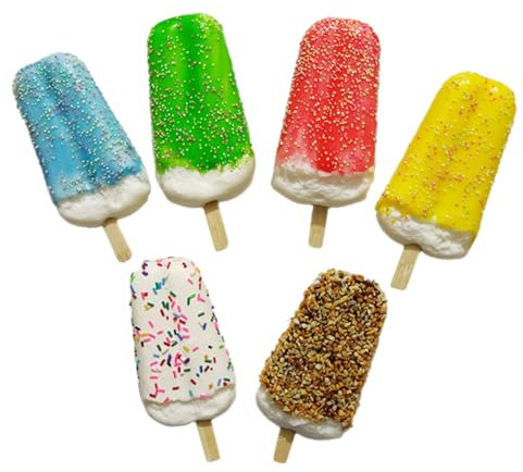 CIYODO 6stücke Künstliches Eiscreme-Modell Teiliges Realistische Fotografie-Requisiten Für Dekoration Spielzeug Für Laden-Display Geeignet
