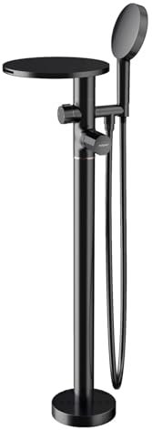 Badewanne Armatur Wasserfall Badewannenarmatur schwarzer Wasserhahn für freistehende Badewanne Einhebelmischer Badewannenarmatur mit Dusche