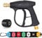 Geichan High Pressure Washer Gun Handle Compatible with Karcher,Short Nozzle Jet Wash Gun M22 14MM Hose Interface & Adaptor Compatible with 1/4'' Quick Connect Nozzles 4350PSI