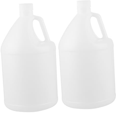 BUGUUYO 2 Stück flüssige Kanne DIY-Produktbehälter Umweltfreundliche Plastikbehälter Recycelbare Plastikbehälter Sirup Wasserkrüge mit Deckel Pumpe Flasche Ölbehälter Transparent