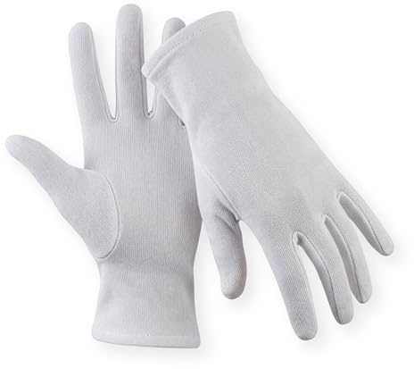 Medi-Inn CLASSIC Baumwoll-Trikot-Handschuhe Größe XXXL, 50x12 Paar (600 Paar), 100% Baumwolle, reinweiß, atmungsaktiv