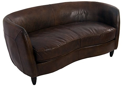 Clubsofa Winsford 2-Sitzer Vintage Cigar Echtleder Loungesofa Ledersofa
