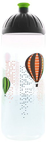 ISYbe Original Marken-Trink-Flasche für Kinder und Erwachsene, 700 ml, BPA-frei, Heißluftballon-Motiv, geeignet für Schule-Reisen-Sport & Outdoor, Auslaufsicher auch mit Kohlensäure, Spülmaschine-fest