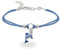 inSCINTILLE Bracelet pour Enfants avec Fil Ciré et Pendentif en Argent Sterling 925 avec Boîte Cadeau Incluse (Dauphin bleu)