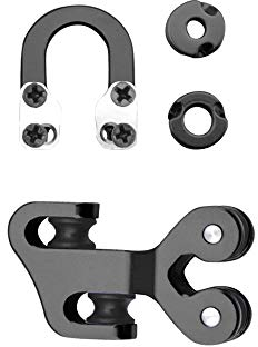 ZSHJG Compoundbogen Zubehörset Bogensehne Kabel Slide Metall D Loop Ring und Aluminium Peep Sight 1/8 3/16 Loch Größe Bogen Zubehör Set (Schwarz)