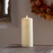 Lights4fun Large TruGlow® Chapel Candle Pillar – 25cm, Battery-Operated Flameless LED Candle with Timer – Real Ivory Wax for Indoor Use, Mantel Displays & Table Decor