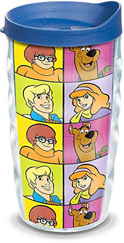 Tervis Warner Brothers Scooby-Doo Crew Isolierbecher mit Wickeltuch und blauem Deckel, 284 ml, transparent