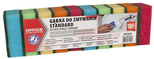 Office Products 22035612-99 Putzschwamm 10 Stück Größe: 4,6 x 7,4 cm ± 2mm | Spülschwamm Reinigungsschwamm Küche Küchenschwamm Zweiseitig Scheuerschwamm | Für Hartnäckigen Schmutz
