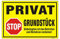 Goodvia Privatgrundstück Schilder Aluminium Reflektierend 45×30 cm, Privatgrundstück Parken Verboten Privatgrundstück Betreten Verboten Privatgrundstück Schild Metall mit Löchern, Wetterresistent