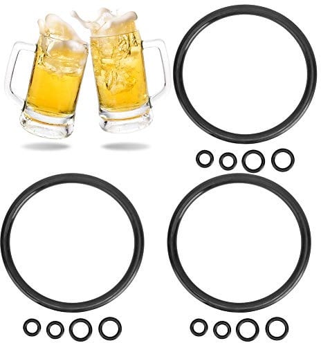 15-teilige Fassdichtungen, Silikon-Dichtungsdichtung in Lebensmittelqualität Tragbarer O-Ring Home Brew Bierfassdeckel O-Ring-Ersatzset
