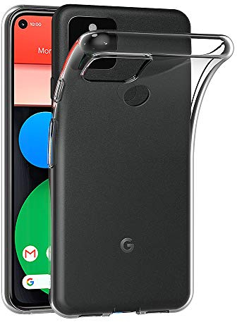 AICEK Kompatibel mit Google Pixel 5 Hülle, Transparent Silikon Handyhülle TPU Schutzhülle Bumper Crystal Clear Case