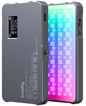 SmallRig P96L RGB Video Light, Portable Metal LED Camera Light, 2500-8000K