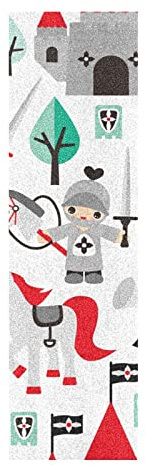 LDIYEU Baby Cartoon Schloss Pferd Skateboard Griptape rutschfest Selbstklebend Longboard Griptapes Aufkleber Griffband 33X 9(1pcs)