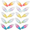 SUNNYCLUE 20 Stück 5 Farben Schmetterlingsflügel Harz Anhänger Insekten Libelle Flügel Charms Transparente Feder Tropfen Charms Mit Goldfolie Für Die Schmuckherstellung