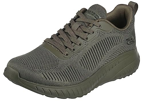 Skechers Bobs Squad Chaos Face Off Damen Sportschuhe , Olive Engineered Knit, 38.5 EU