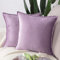 Madizz 2er Set Samt Dekorativ Zierkissenbezüge Luxus Stil Kissenbezug für Sofa für Schlafzimmer Violett 50x50 cm Quadrat