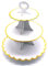 Tumtanm 3-Tier Cardboard Cupcake Stand, Disposable Cupcake Display Tower Stand for Holiday Wedding Birthday Party White