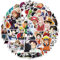 LYLSDSB 50 StüCk Anime Aufkleber Wasserdicht Vinyl Graffiti Stickers für Laptop Skateboard Auto Motorrad Gitarre Gepäck Wasserflasche Telefon, Cartoon Mix Anime Aufkleber für Teens Kinder Erwachsene