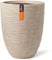 Capi Europe - Vase élégant Bas Waste Rib NL - 46x58 - Terrazzo Beige - Ouverture Ø38 - Pot pour Une Utilisation à l'intérieur et à l'extérieur - Incassable - 100% Recyclable - KTBR783