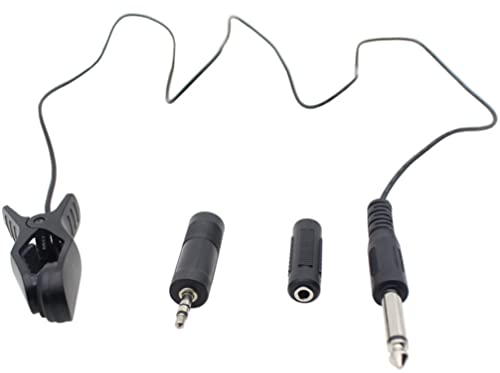 Vaguelly Tonabnehmer Für Folk-Gitarre Gitarrenmikrofon Gitarren-Tonabnehmerclip Geigenmikrofon-Tonabnehmerclip für Hörner Trompeten Klarinetten Saxophone Cello Computer Ansteckempfänger Für Gitarre