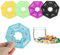 7 Day Weekly Daily Round Pill Box Organiser Medicine Bottles Holder Tablet Storage Dispenser Compartment for Gym Vitamins Fish Oils Supplements (Blue)
