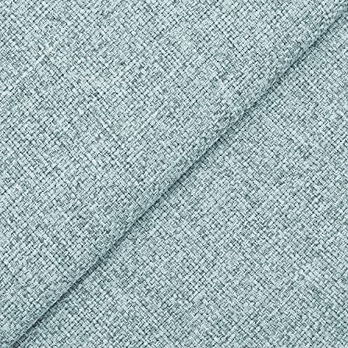 DESHOME Penelope 15 Meter - Stoff Meterware Wasserabweisend widerstandsfähige Stoffe für Sofakissen, Möbelstücke, Stühle Beziehen Pastell Türkis