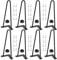 ZEONHAK 8 PCS 30cm Hairpin Table Leg, 12 Inch Metal Furniture Leg, Blcak Cabinet Feet with Screws and Floor Protector Feet for Table Coffee