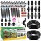 182FT Automatic Drip Irrigation Kit, Kalolary Garden Irrigation System with 4/7 8/12 Distribution Tube Micro Watering System Drip Irrigation Equipment for Greenhouse Plant Patio Lawn Yard (1/4”+5/16”)