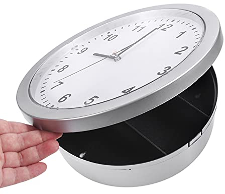 Wanduhr Mit Geheimfach, Versteckte Safe-Wanduhr, Versteckte geheime Wanduhr Safe Container Box Wall Clock Uhr für Geld Stash Schmuck Wertsachen Bargeld Lagerung