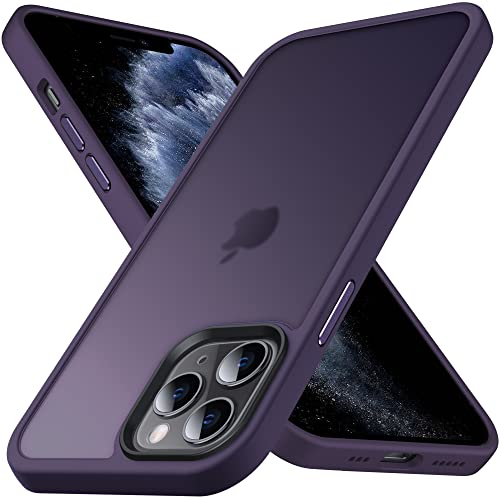 Anqrp Zero Seriesr Kompatibel mit iPhone 11 Pro Max Hülle, Minimalistische Transluzente Matte Schutzhülle, Military Grade Eckige Handyhülle für iPhone 11 Pro Max mit Flüssigsilikon 6.5‘’, Dunkellila