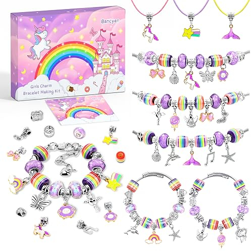 Bancyer Mädchen Geschenke 4-11 Jahre, Schmuck Basteln Spielzeug, Nikolaus Weihnachtsgeschenke , Armbänder Selber Machen Kinder Bastelset