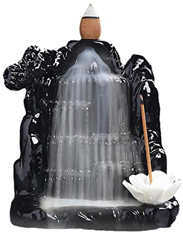 Xiaoxin Cascad'encens,Porte-encens à refoulement en céramique Brûleur d'encens Casca| Brûleur d'fumée Cascapour l'environnement d'aromathérapie nettoyant Le Cadeau décor à la