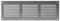 300x100mm Rejilla de Ventilación de Acero Galvanizado con Mosquitera - Rejillas de Ventilación Metálicas