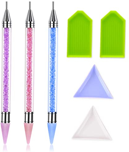 GWAWG 3 Stylo Diamond Crystal Painting Accessoires Outils Avec Ensemble de Cire Pour Adultes, Enfants, Ongles, Dimond Image, Point de Croix, Peinture 5D, DTY