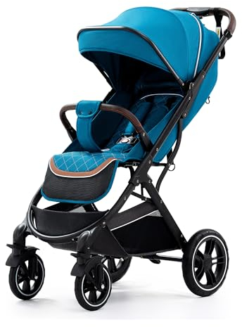 YAZOCO Kinderwagen, 0–4 Jahre buggy klein Zusammenklappbar, 0–22 kg,buggy klein zusammenklappbar, Fußabdeckung, Regenabdeckung